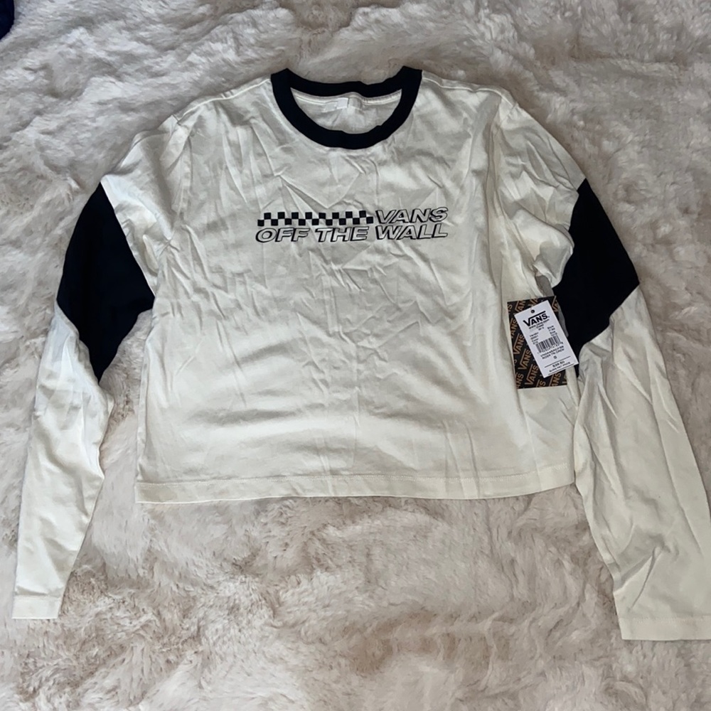 NWT Vans cropped, long sleeve shirt